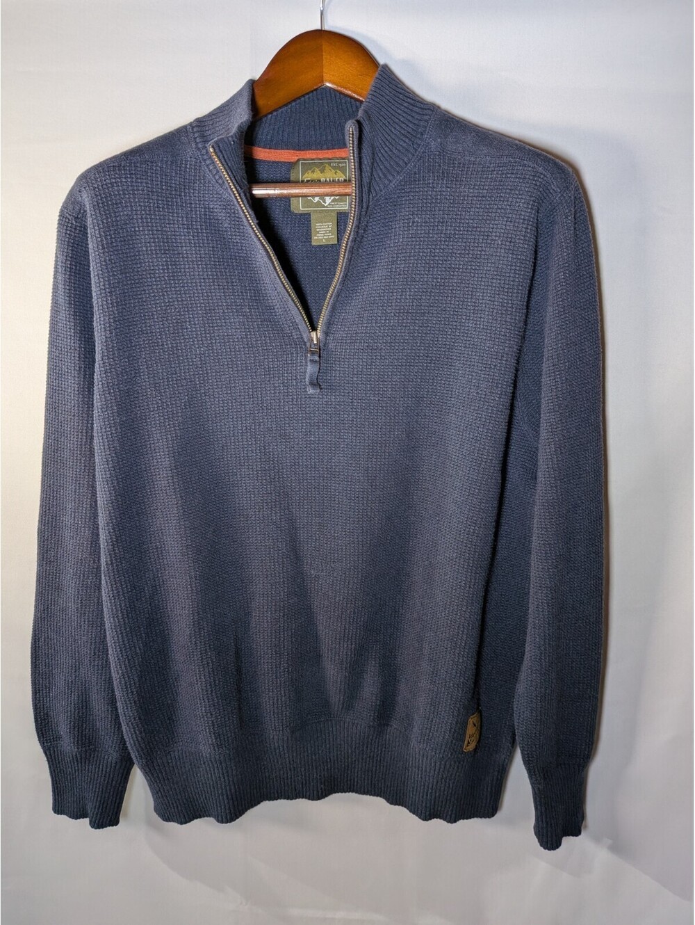 Vintage Eddie Bauer Quarter Zip Pullover Mens Large Blue Sport Shop New Zealand